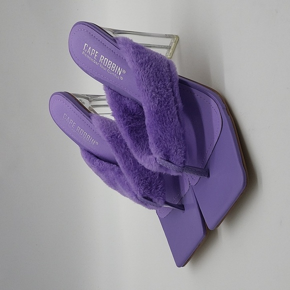 1098- Cape Robbin Vegan Women's Sandals Size 9 Purple Color NWT - Picture 3 of 12